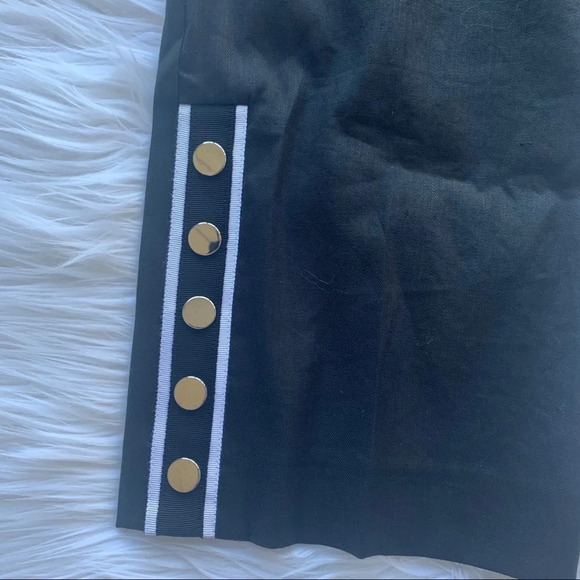 New Veronica Beard Martin Button Trim Pant Black NWT Designer Women’s 2 - Picture 4 of 14
